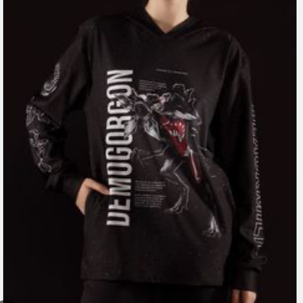 BlackMilk ANATOMY OF A DEMOGORGON HOODIE SWEATER - LIMITED sz L EUC